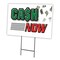 Signmission Cash Now Yard Sign & Stake outdoor plastic coroplast window, C-1824 Cash Now C-1824 Cash Now - alternate 1